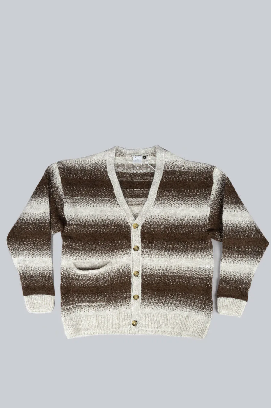 POP TRADING COMPANY STRIPE KNITTED CARDIGAN FOLIAGE DELICIOSO
