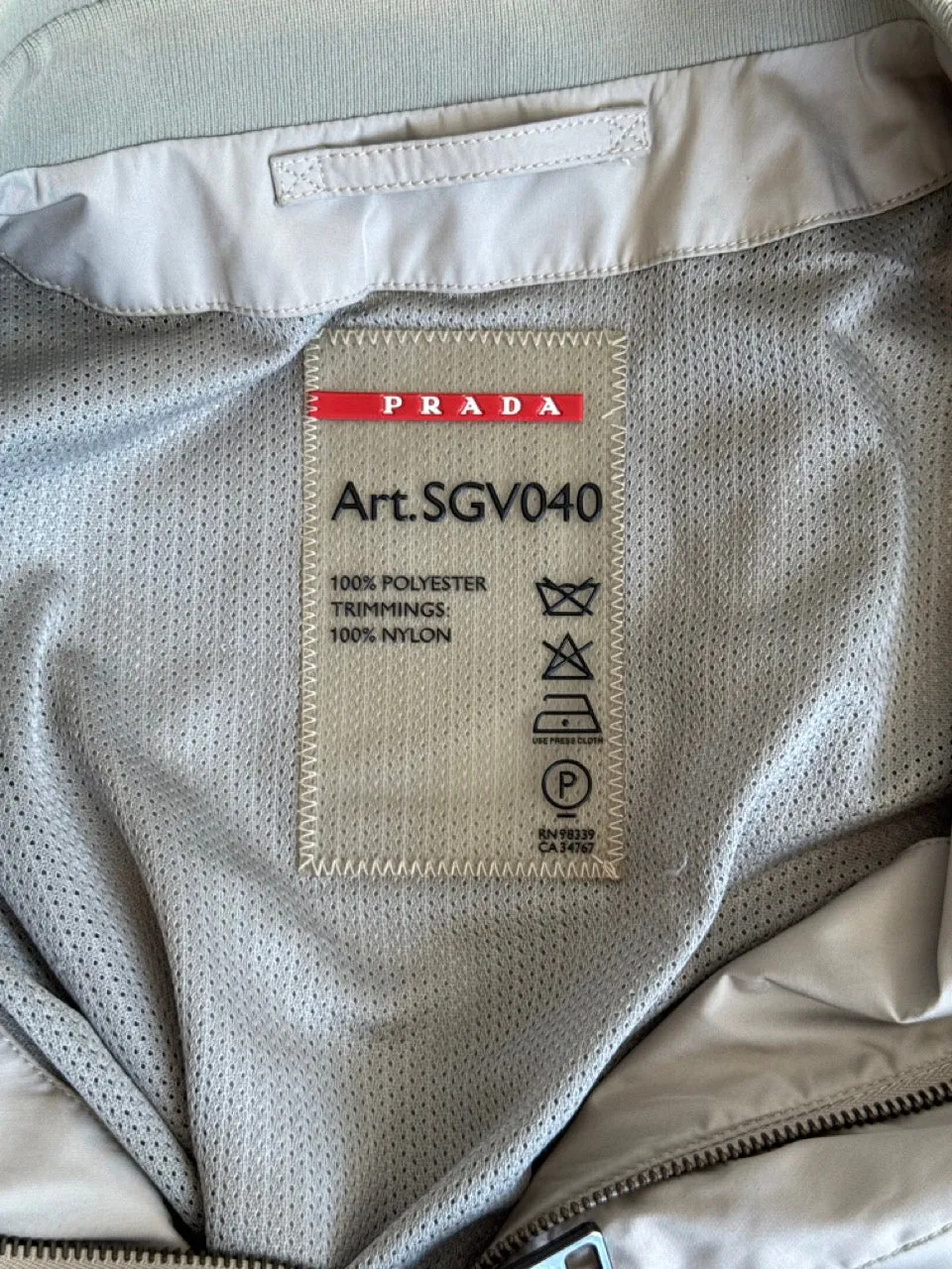 Prada Beige Technical Blouson