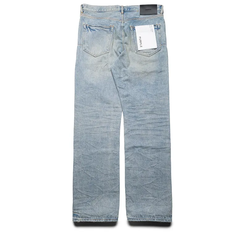 Purple Brand Mid Rise Straight Leg Knee Blowout Jean - Light Indigo
