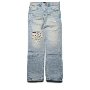 Purple Brand Mid Rise Straight Leg Knee Blowout Jean - Light Indigo