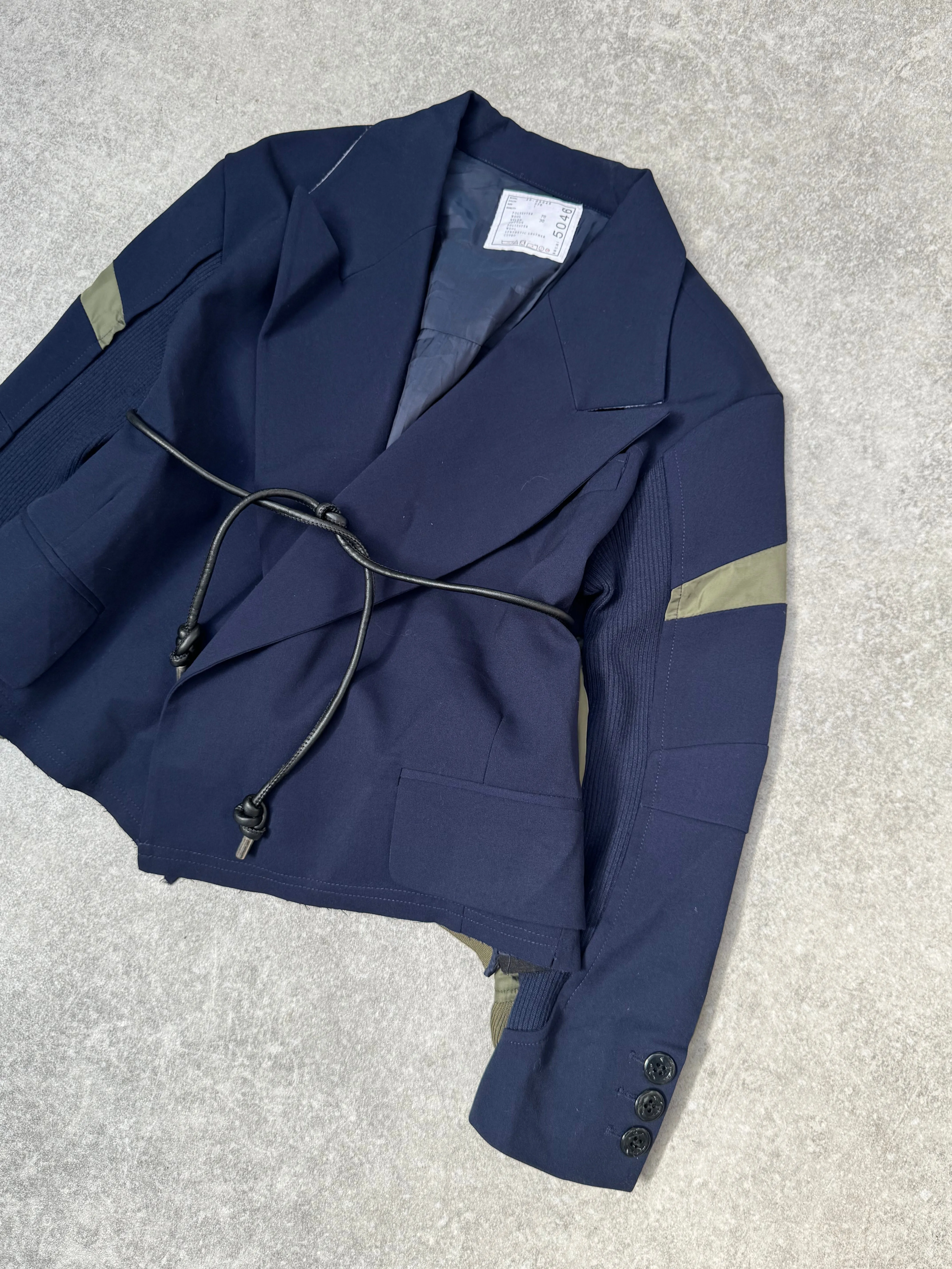 Rare Sacai Technical Cropped Blazer Jacket SC: 5782