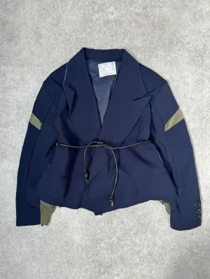 Rare Sacai Technical Cropped Blazer Jacket SC: 5782