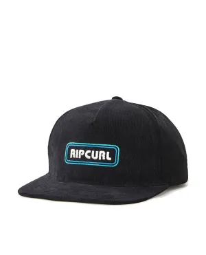 RIP CURL SURF REVIVAL CORD SNAPBACK CAP BLACK | GORRA AJUSTABLE DE PANA