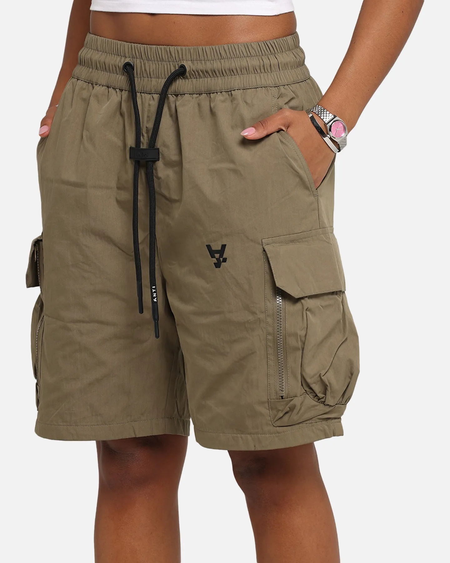 The Anti Order Anti Military Cargo Shorts Dark Taupe