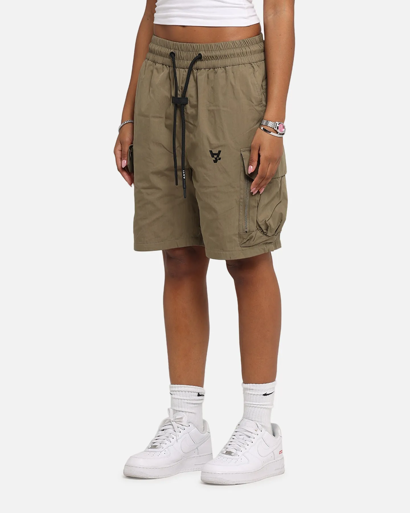 The Anti Order Anti Military Cargo Shorts Dark Taupe