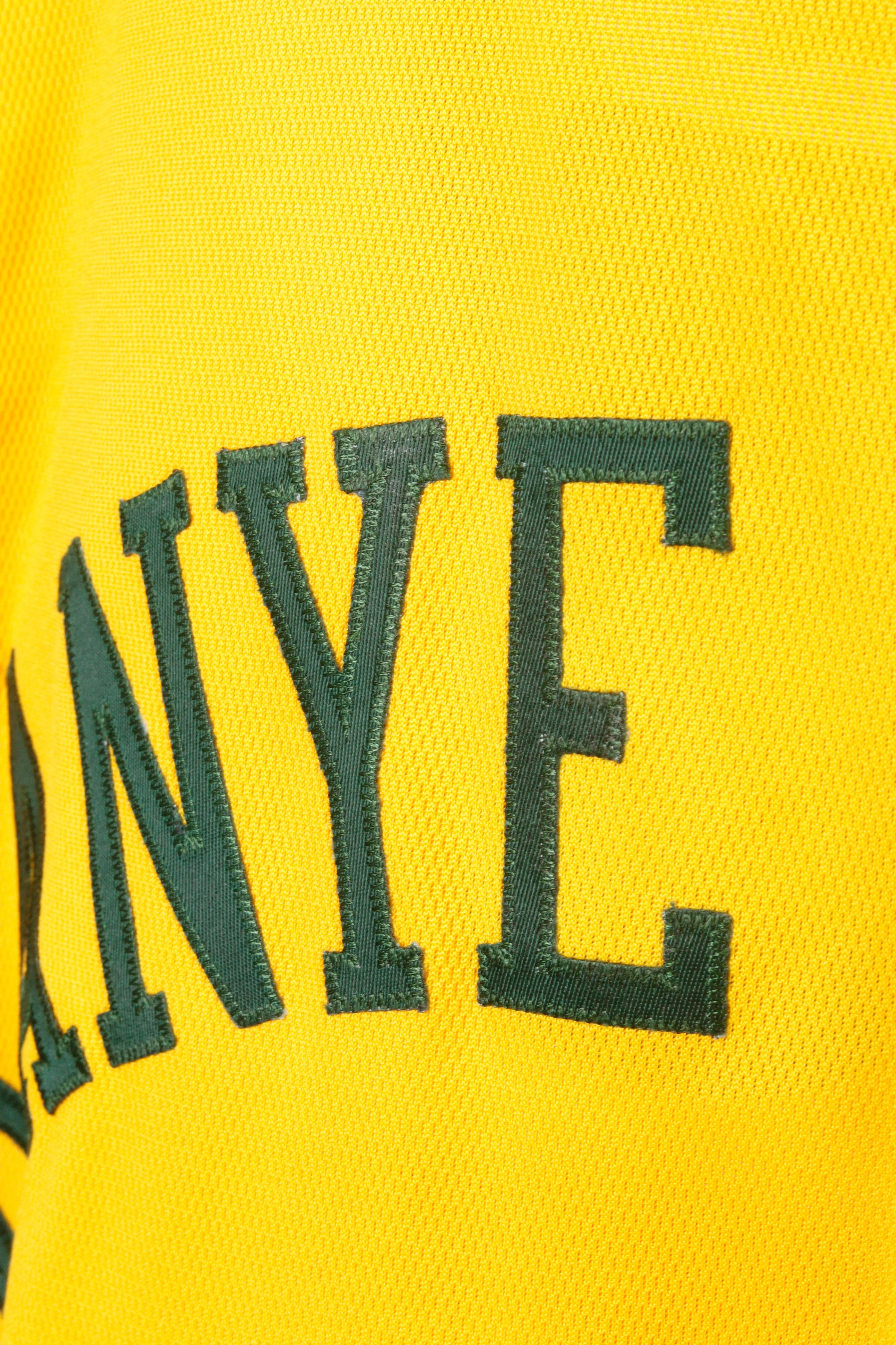 Vintage 2008 adidas Seattle Supersonics 'Kanye West' Alternate Jersey Yellow
