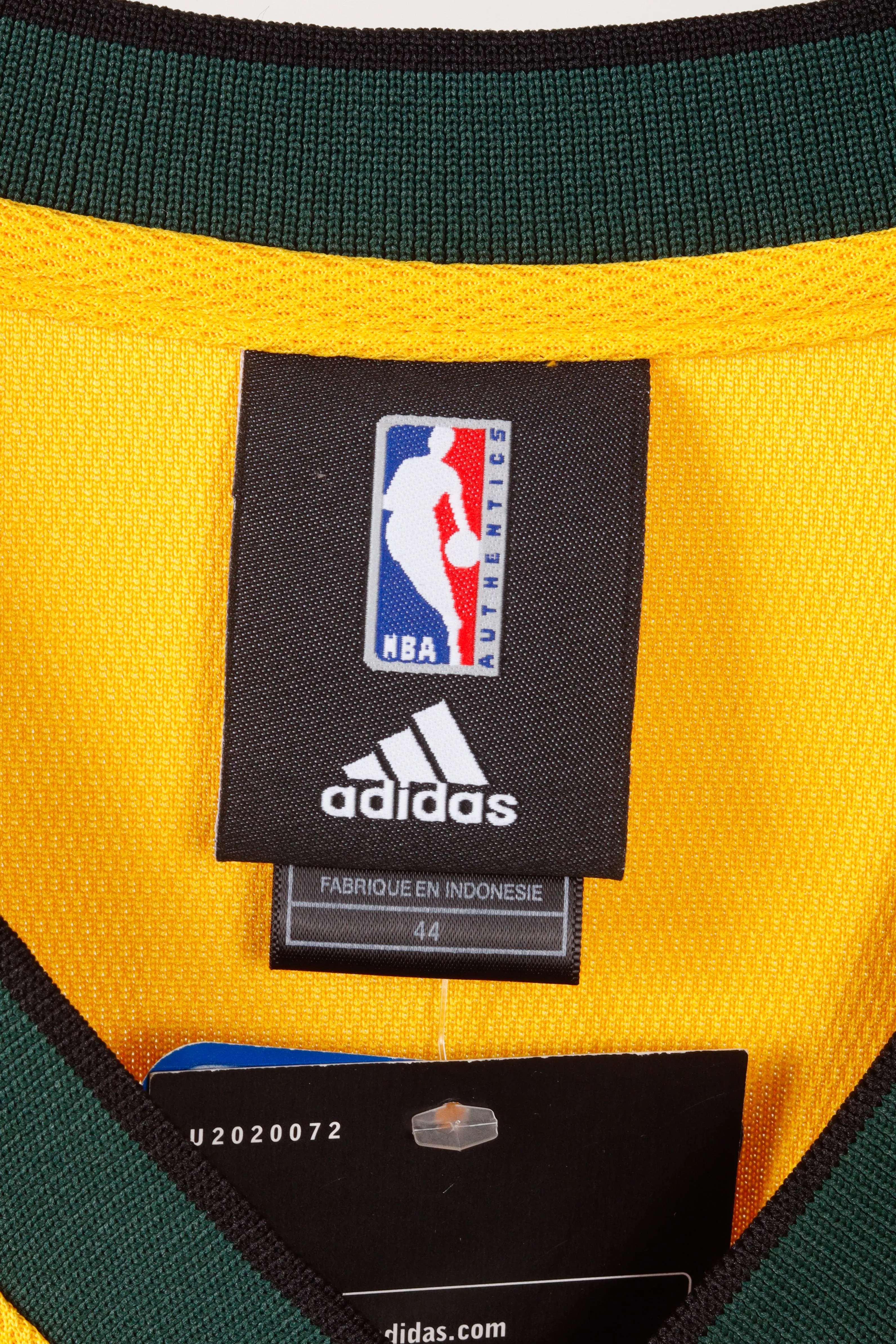 Vintage 2008 adidas Seattle Supersonics 'Kanye West' Alternate Jersey Yellow