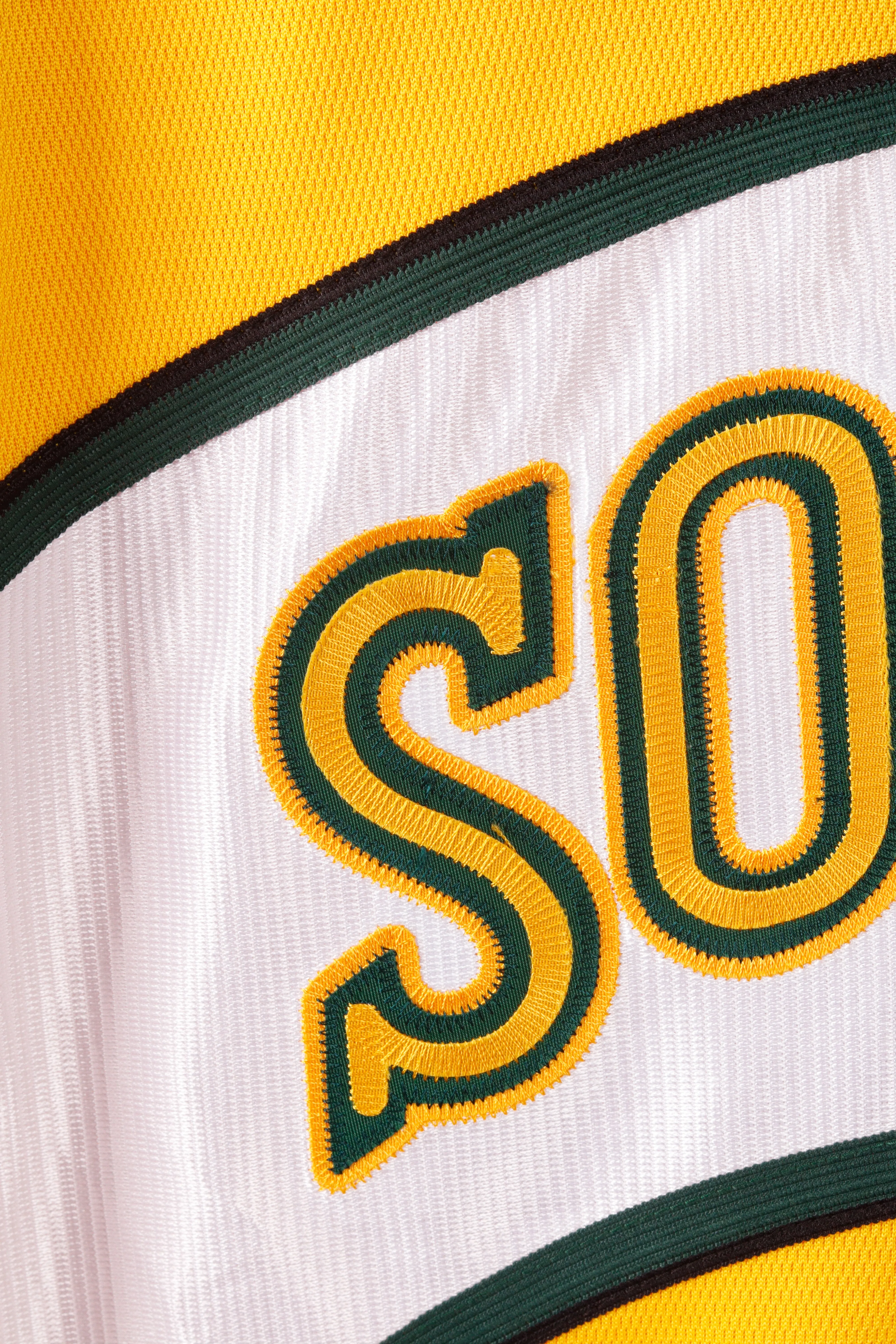 Vintage 2008 adidas Seattle Supersonics 'Kanye West' Alternate Jersey Yellow