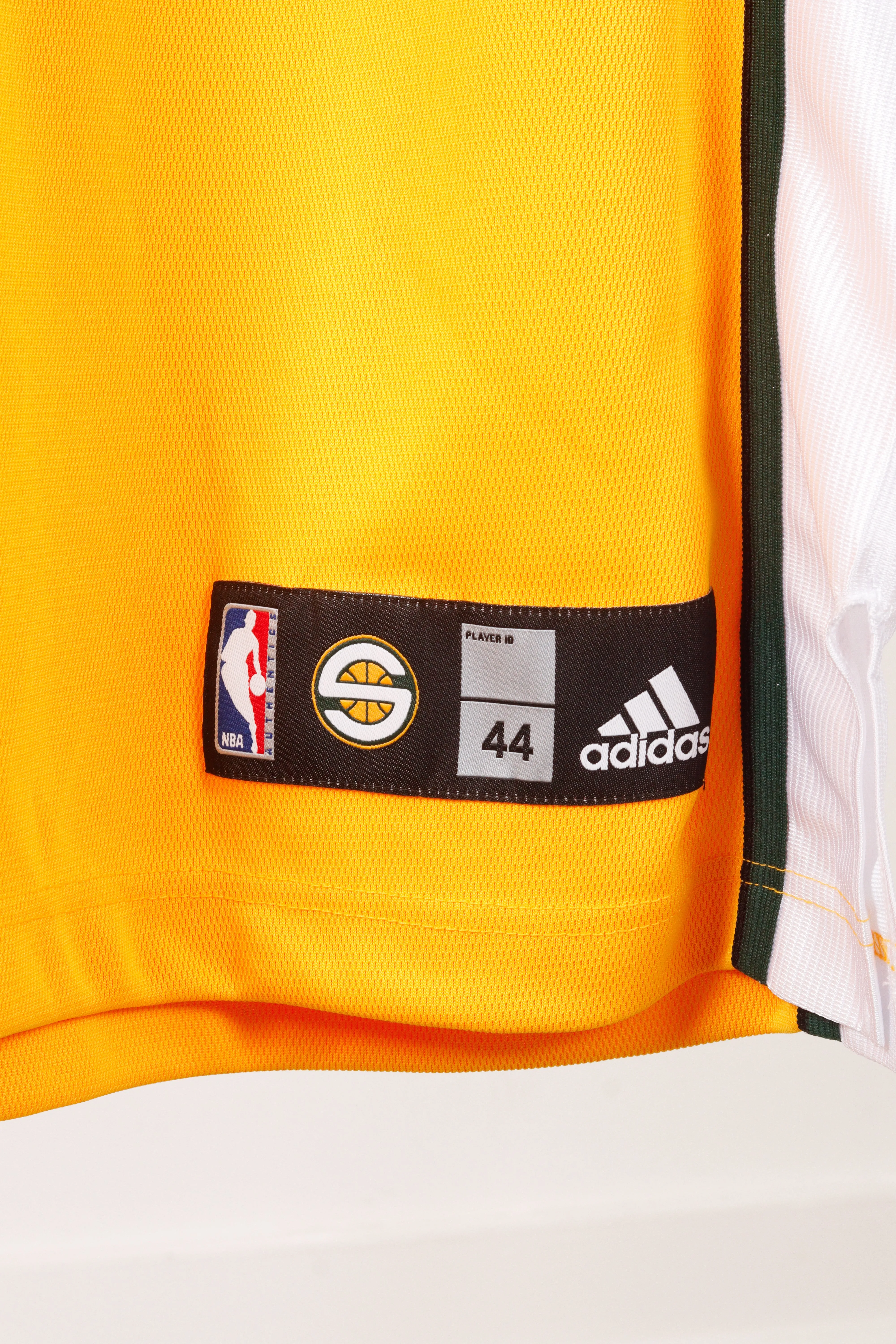 Vintage 2008 adidas Seattle Supersonics 'Kanye West' Alternate Jersey Yellow