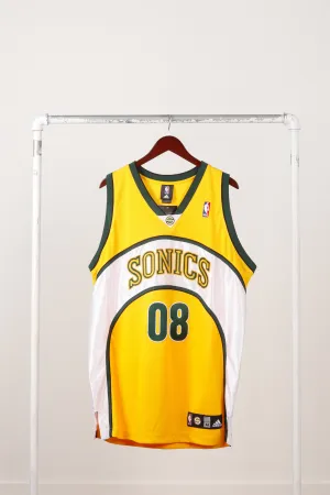 Vintage 2008 adidas Seattle Supersonics 'Kanye West' Alternate Jersey Yellow