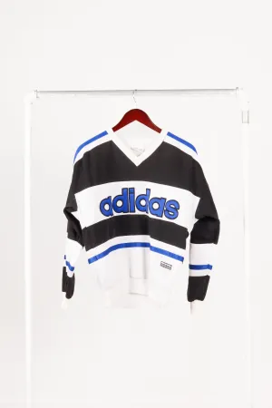 Vintage 80's adidas 'Embroidered Spell Out Logo' Crewneck