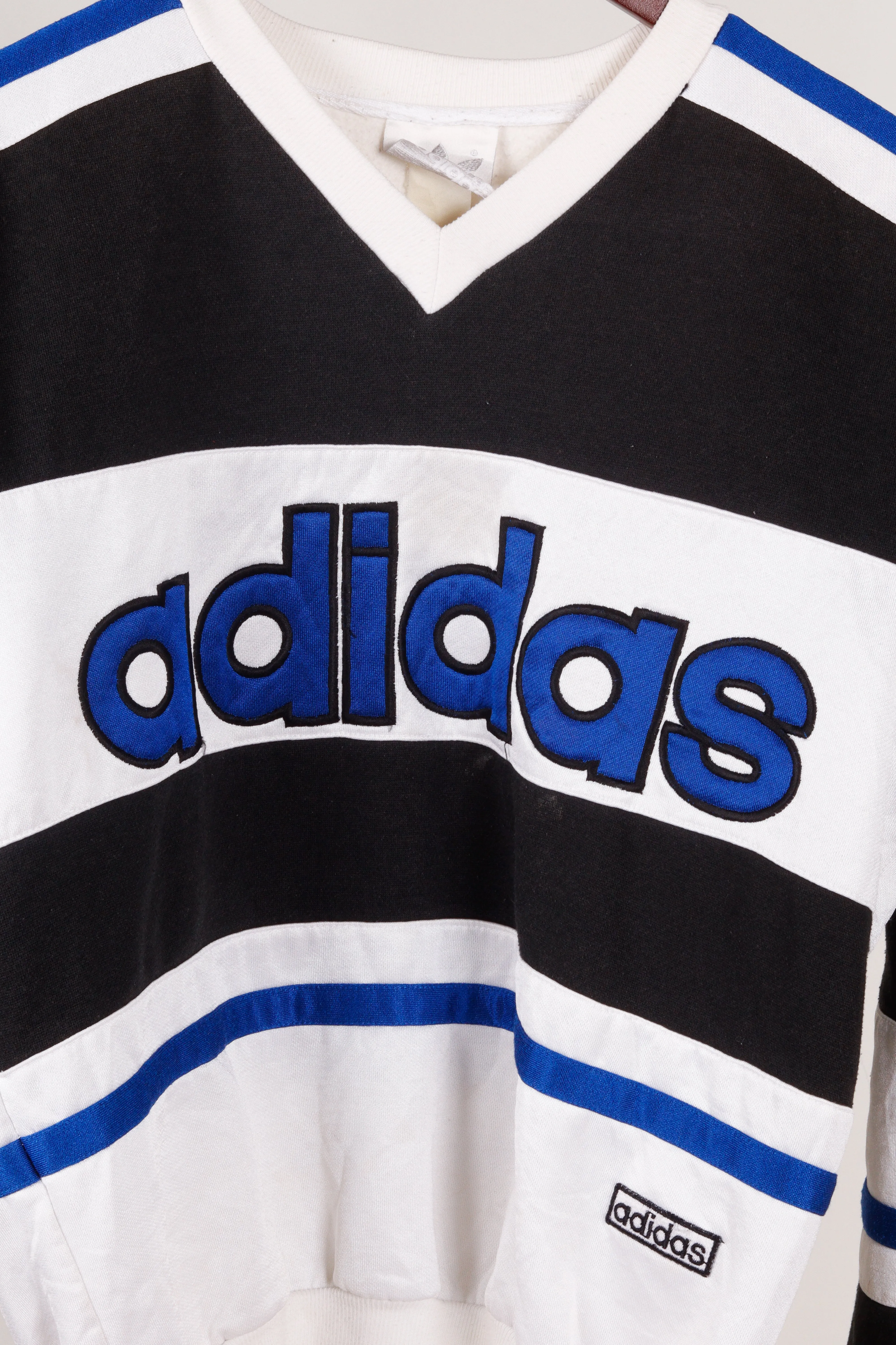 Vintage 80's adidas 'Embroidered Spell Out Logo' Crewneck