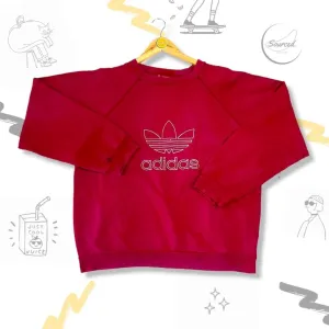 Vintage 90s Adidas Originals Pink Sweatshirt (M)