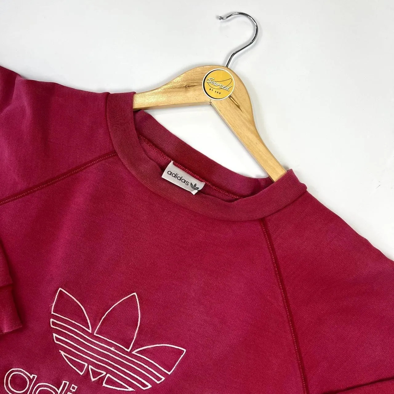Vintage 90s Adidas Originals Pink Sweatshirt (M)