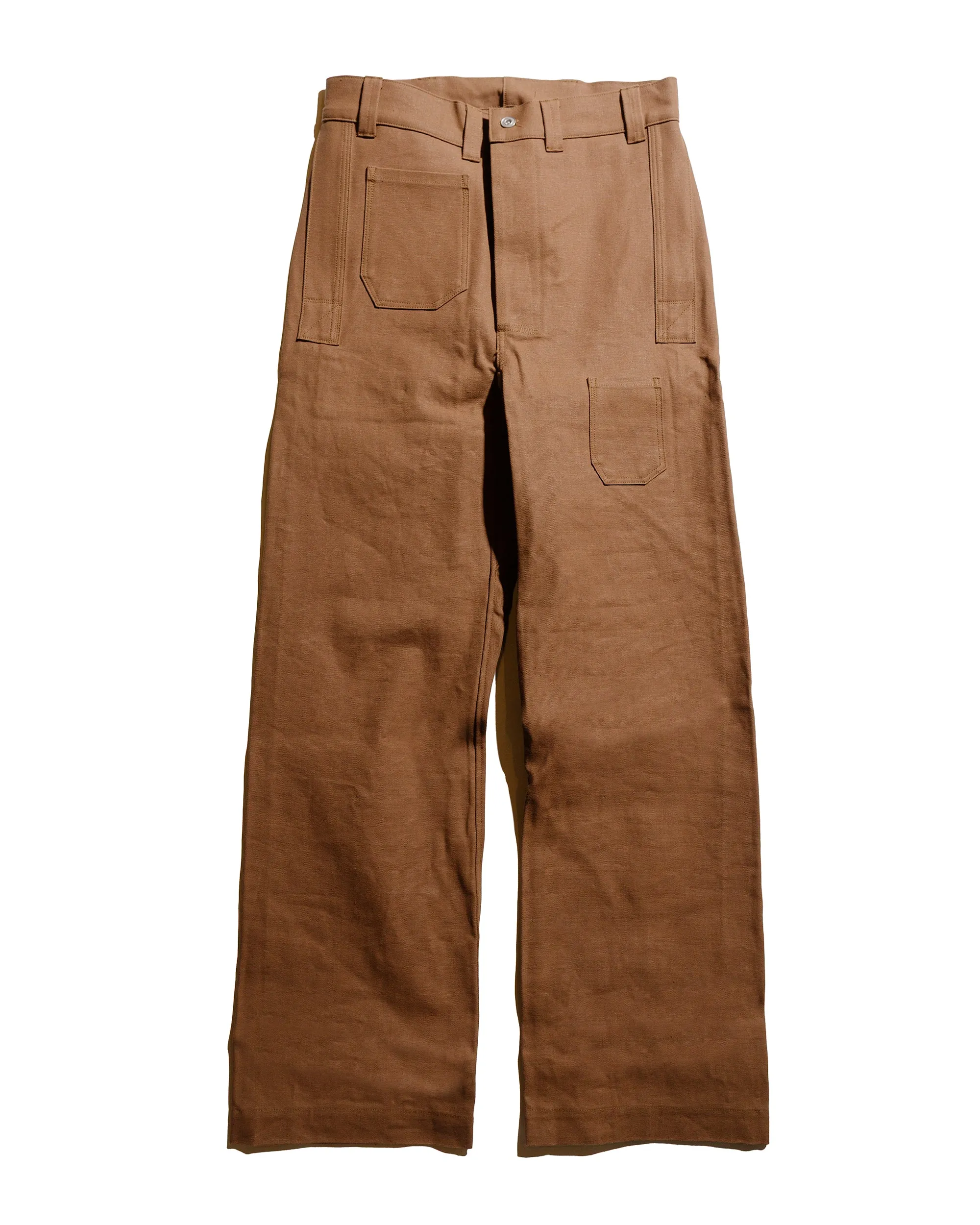 Warehouse Lot. JG-01 1910s Netmaker's Trousers Duck Brown