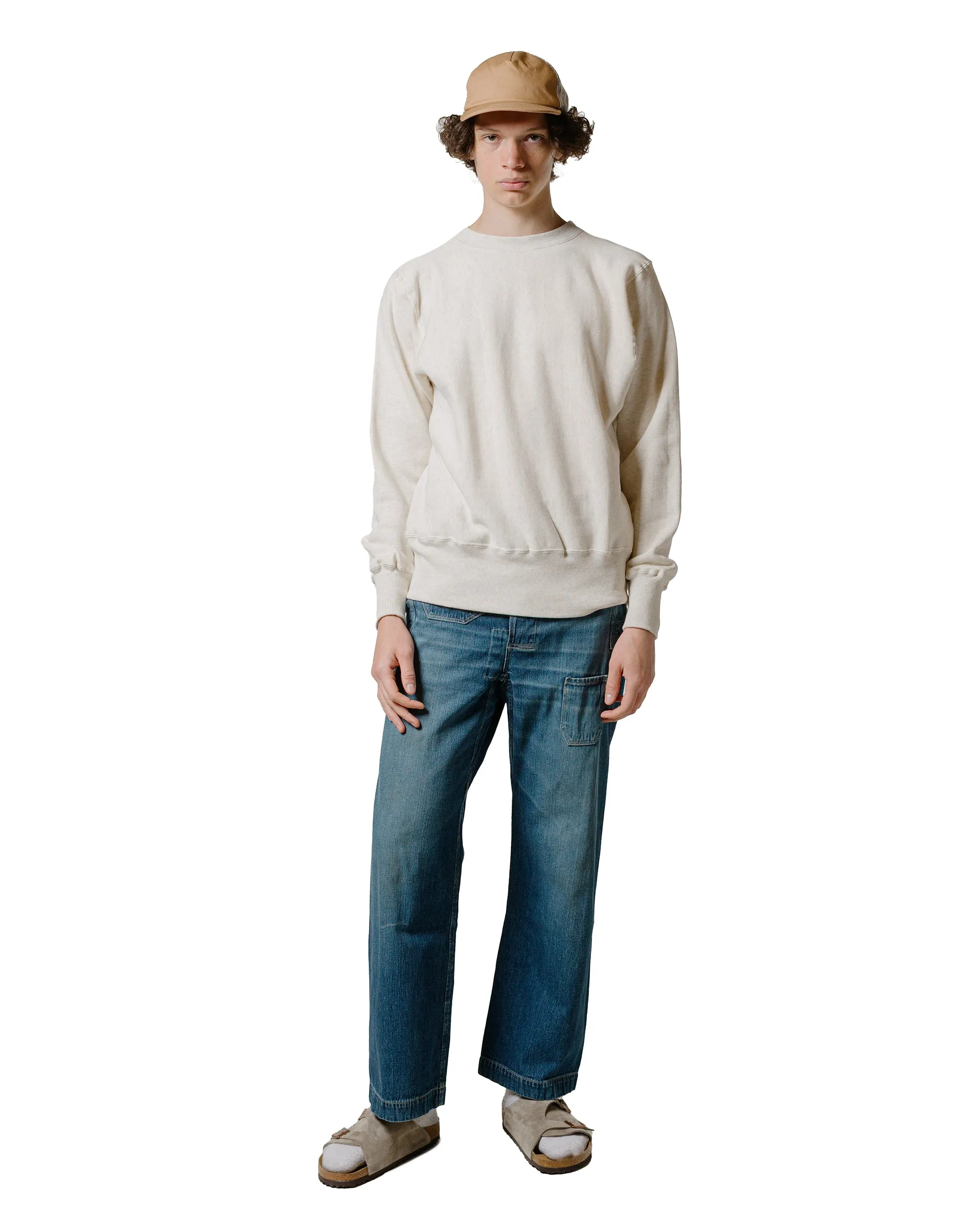 Warehouse Lot. JG-01 1910s Netmaker's Trousers Indigo Denim Used Wash (Light Colour)