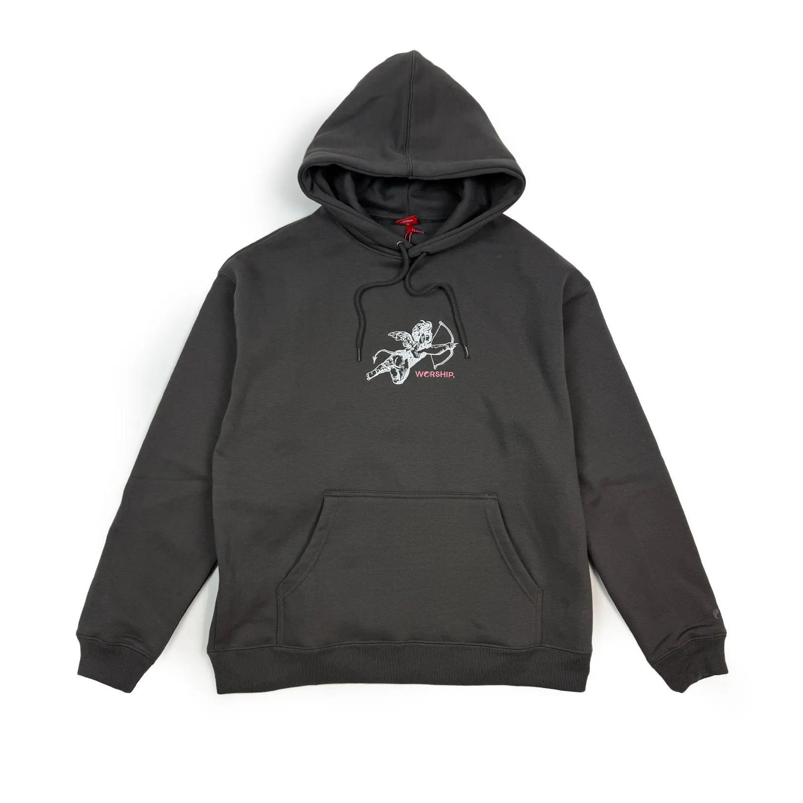 Worship Cherub Pull Over Hood Worn Black