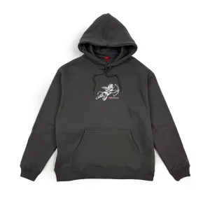 Worship Cherub Pull Over Hood Worn Black